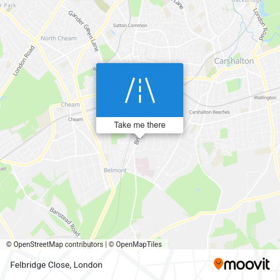 Felbridge Close map