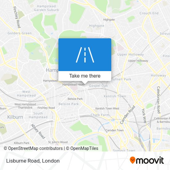Lisburne Road map