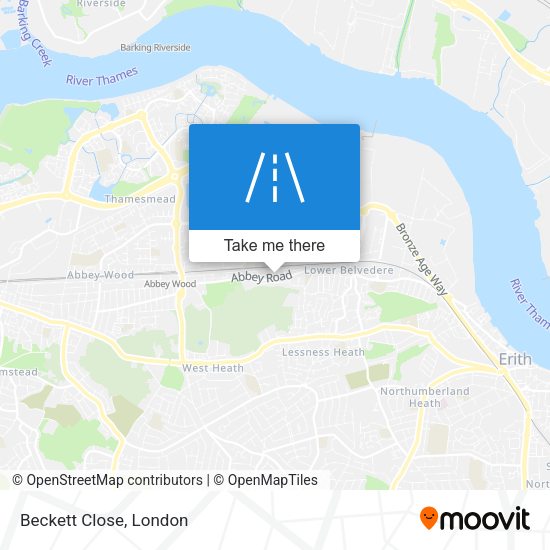 Beckett Close map
