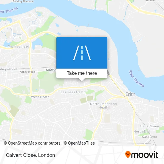 Calvert Close map