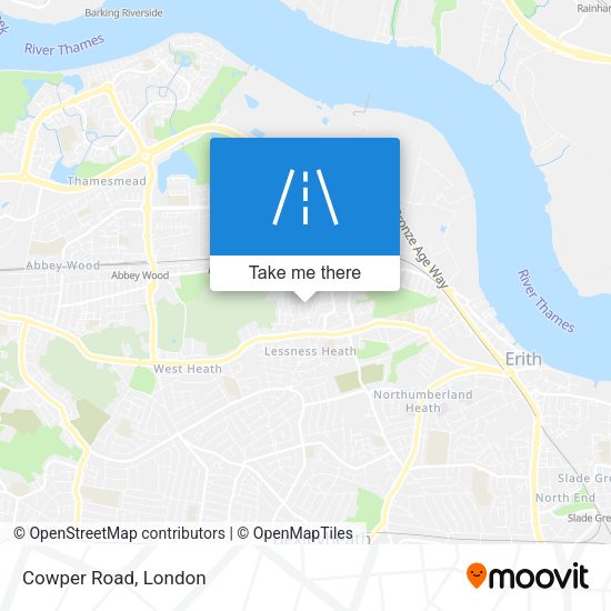 Cowper Road map