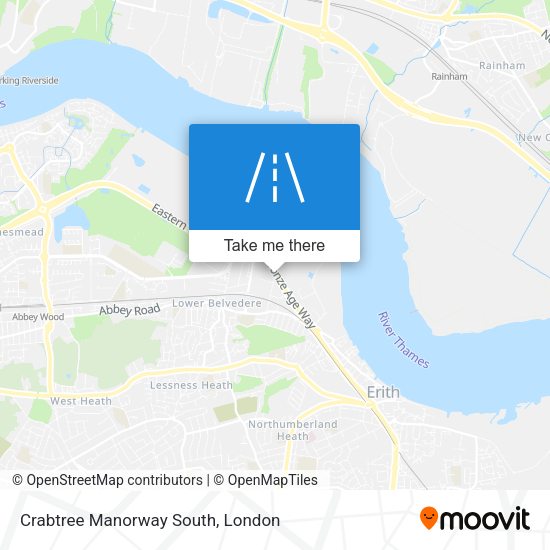 Crabtree Manorway South map