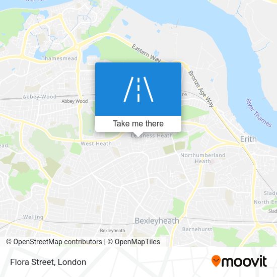 Flora Street map