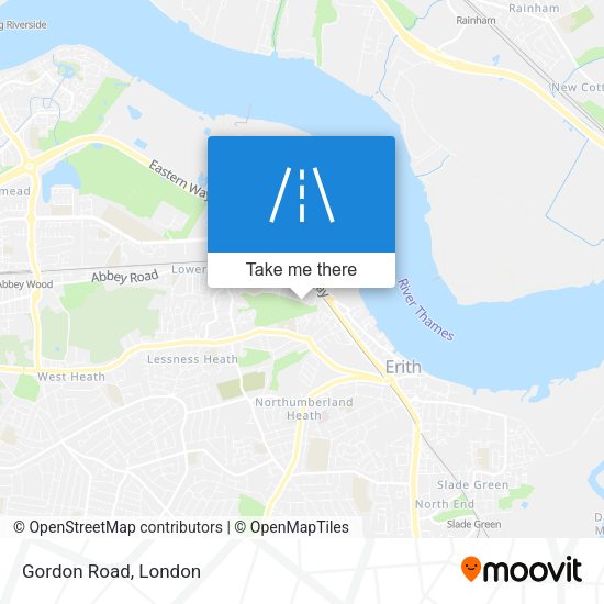 Gordon Road map