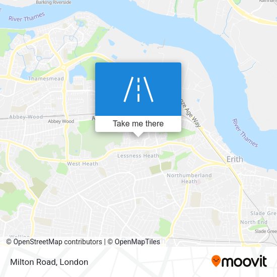 Milton Road map