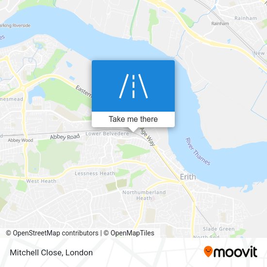 Mitchell Close map