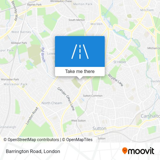 Barrington Road map
