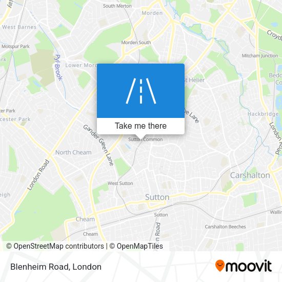 Blenheim Road map
