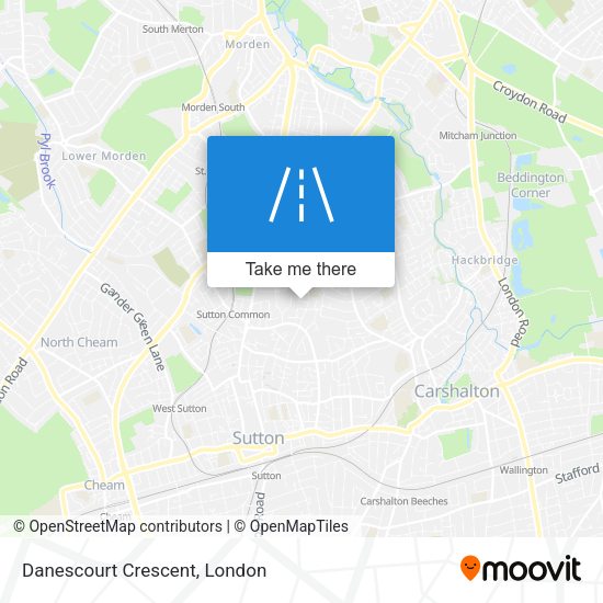 Danescourt Crescent map
