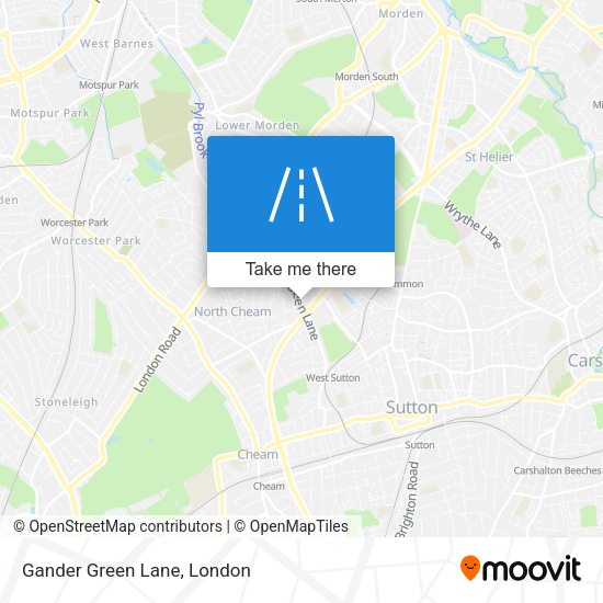 Gander Green Lane map