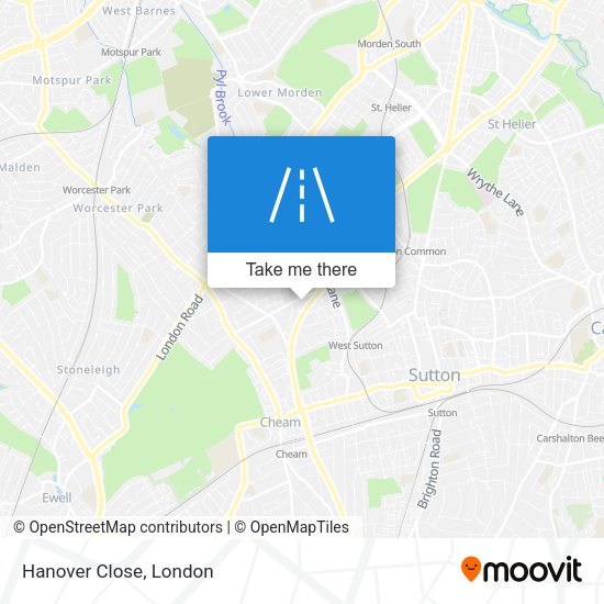 Hanover Close map