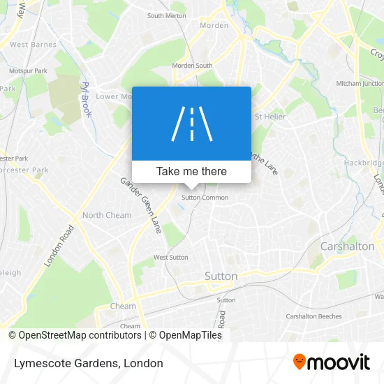 Lymescote Gardens map