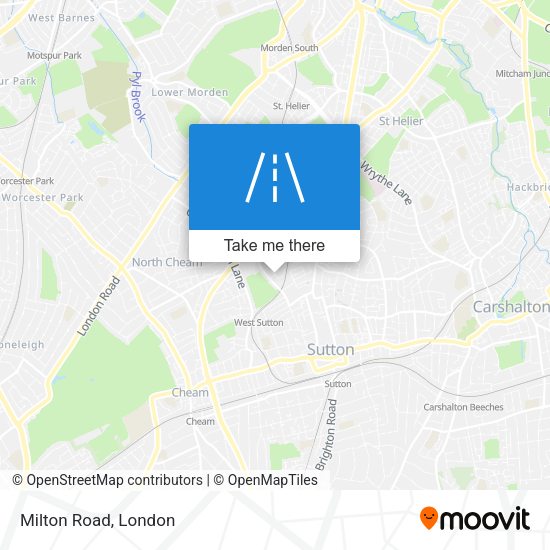 Milton Road map
