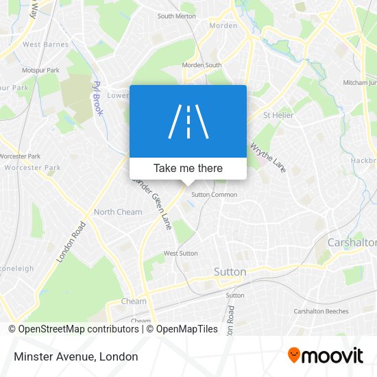 Minster Avenue map
