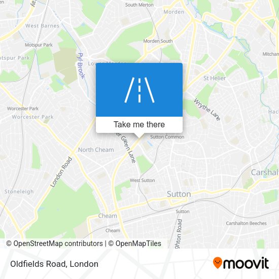 Oldfields Road map