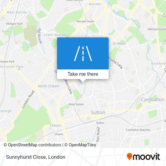 Sunnyhurst Close map