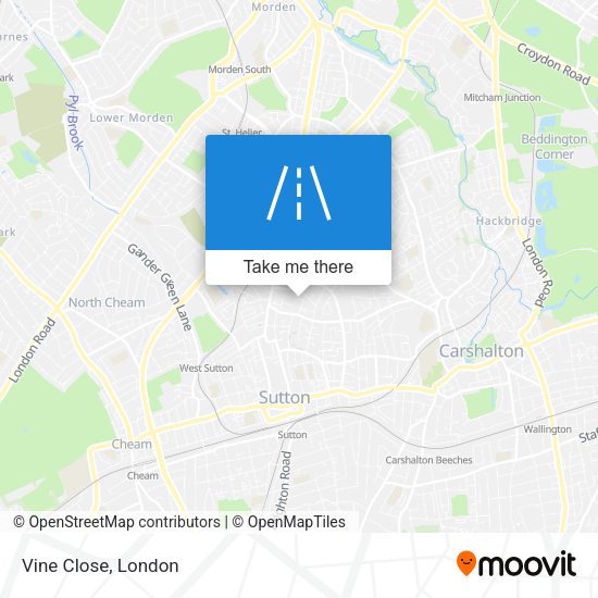 Vine Close map
