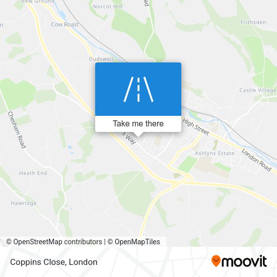Coppins Close map