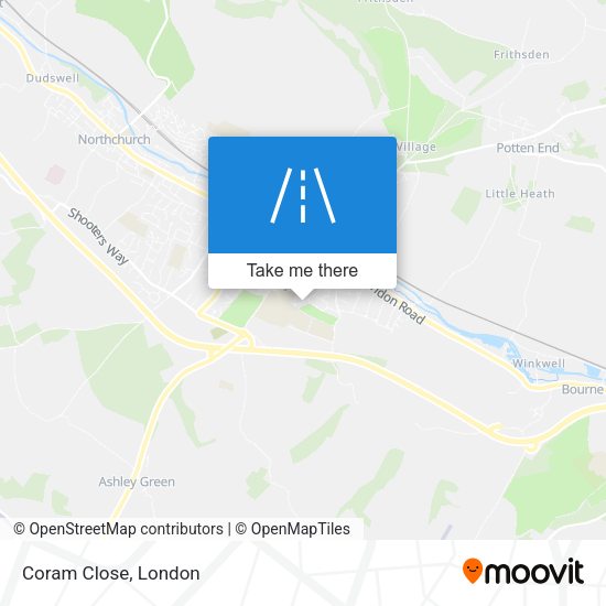 Coram Close map