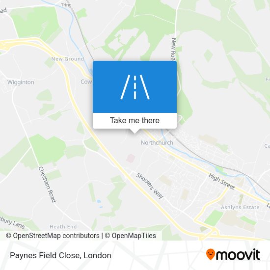Paynes Field Close map