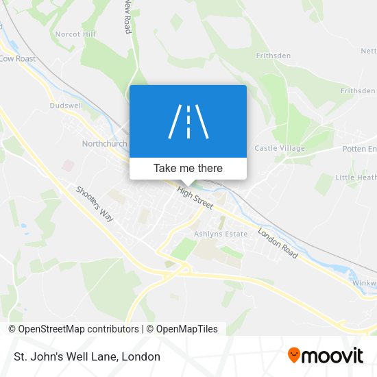 St. John's Well Lane map