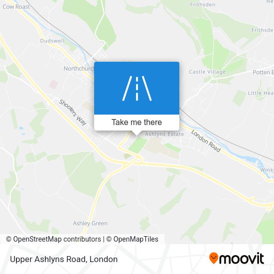 Upper Ashlyns Road map