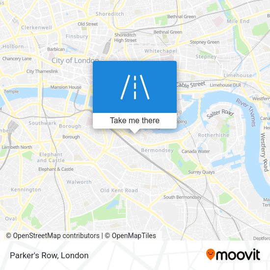 Parker's Row map