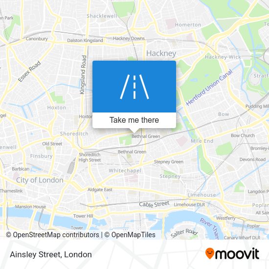 Ainsley Street map