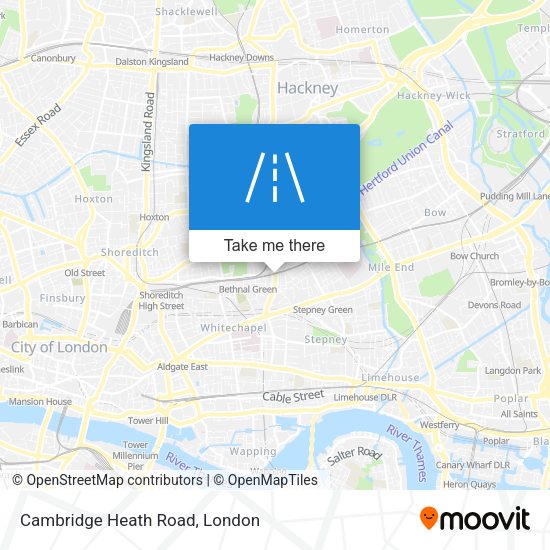 Cambridge Heath Road map