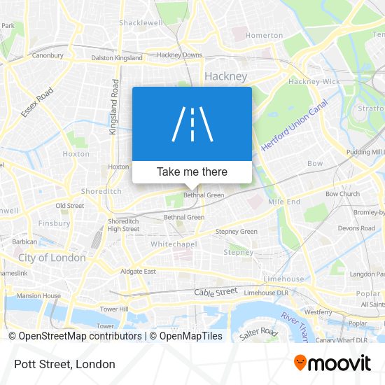 Pott Street map