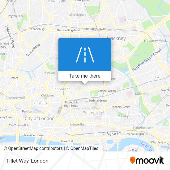 Tillet Way map