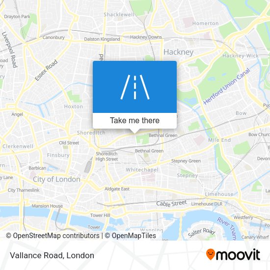 Vallance Road map