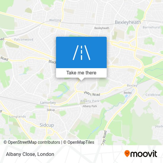 Albany Close map