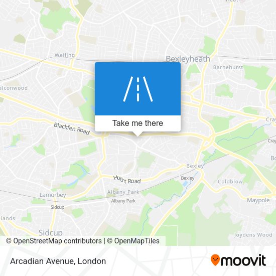 Arcadian Avenue map