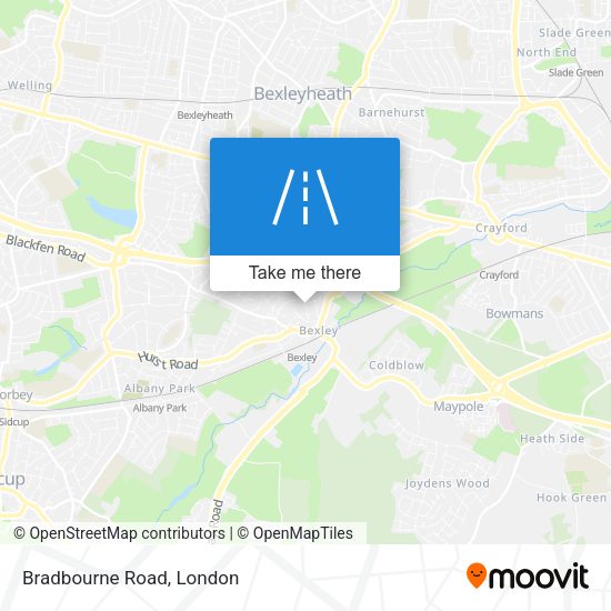Bradbourne Road map