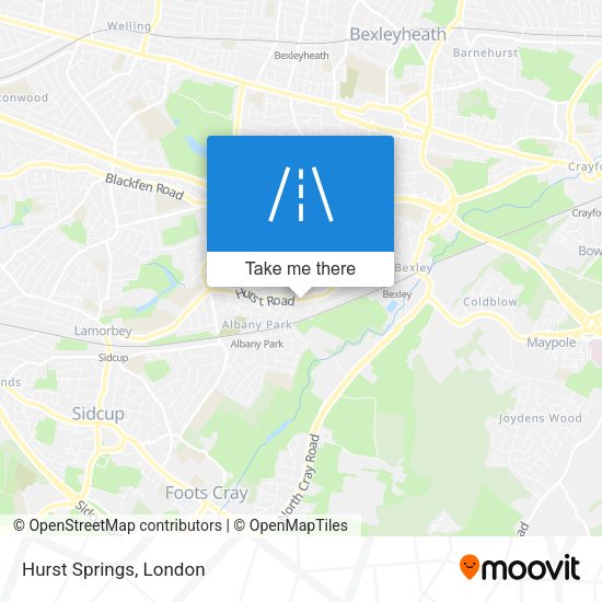 Hurst Springs map