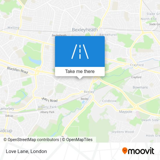 Love Lane map