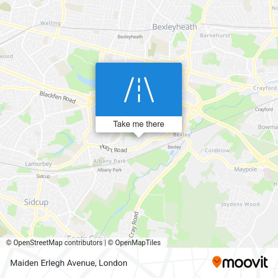Maiden Erlegh Avenue map