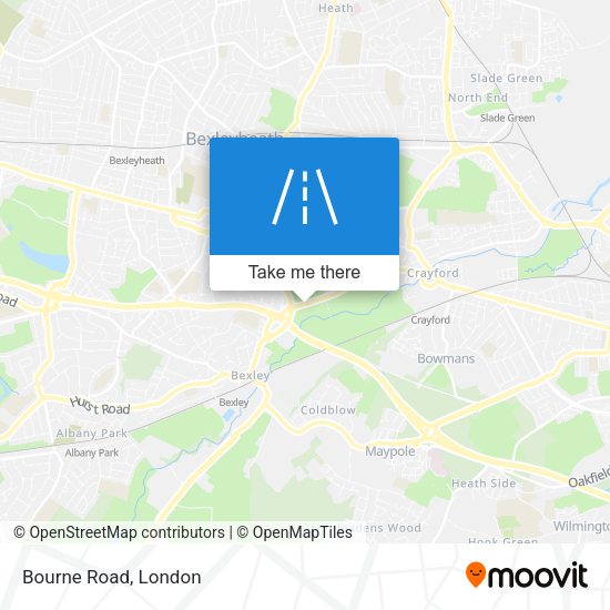 Bourne Road map