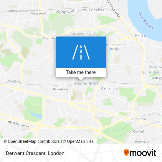 Derwent Crescent map