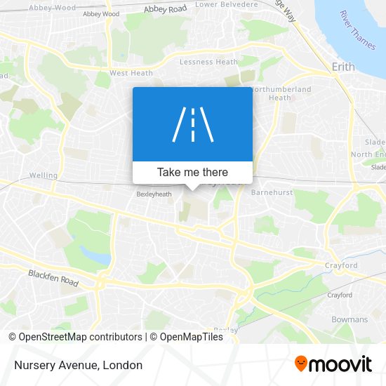 Nursery Avenue map