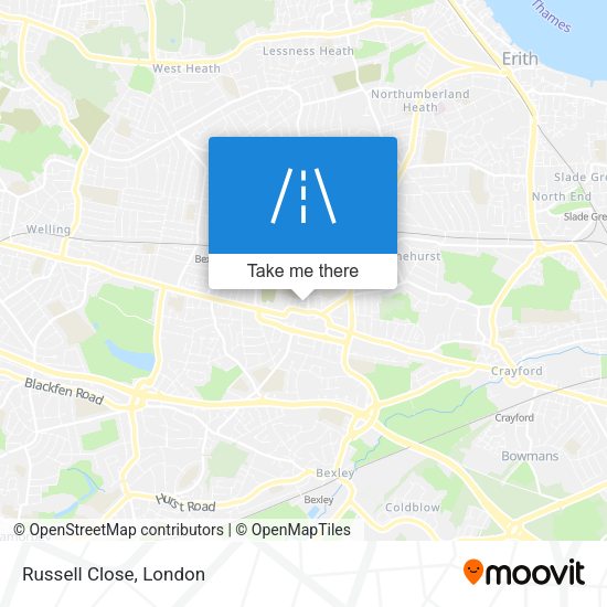 Russell Close map
