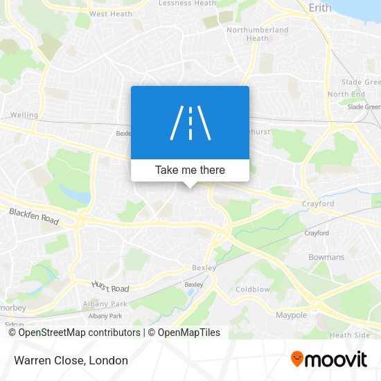 Warren Close map