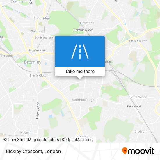 Bickley Crescent map