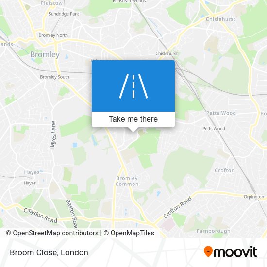 Broom Close map