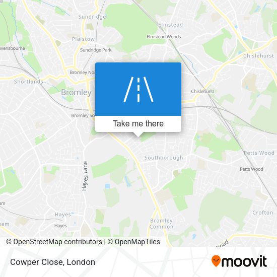 Cowper Close map
