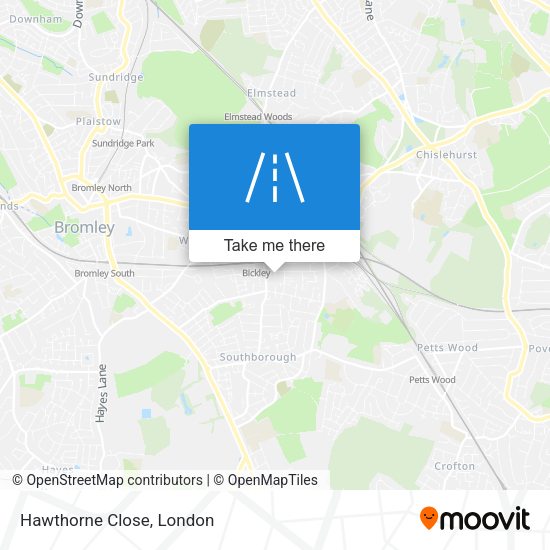 Hawthorne Close map