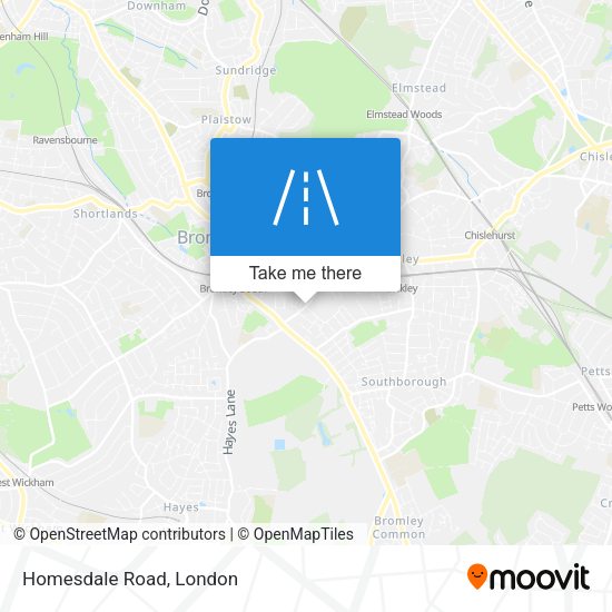 Homesdale Road map