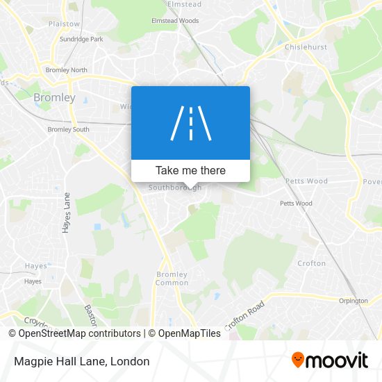 Magpie Hall Lane map