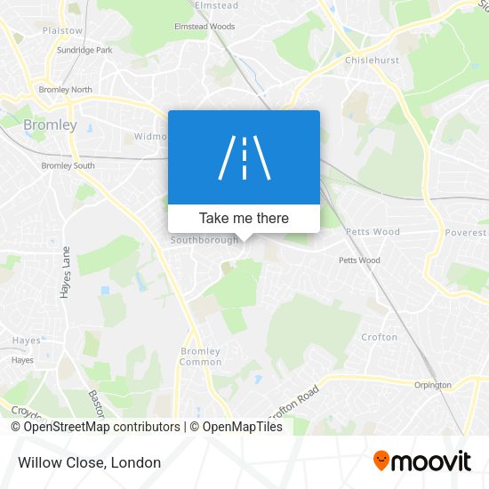 Willow Close map